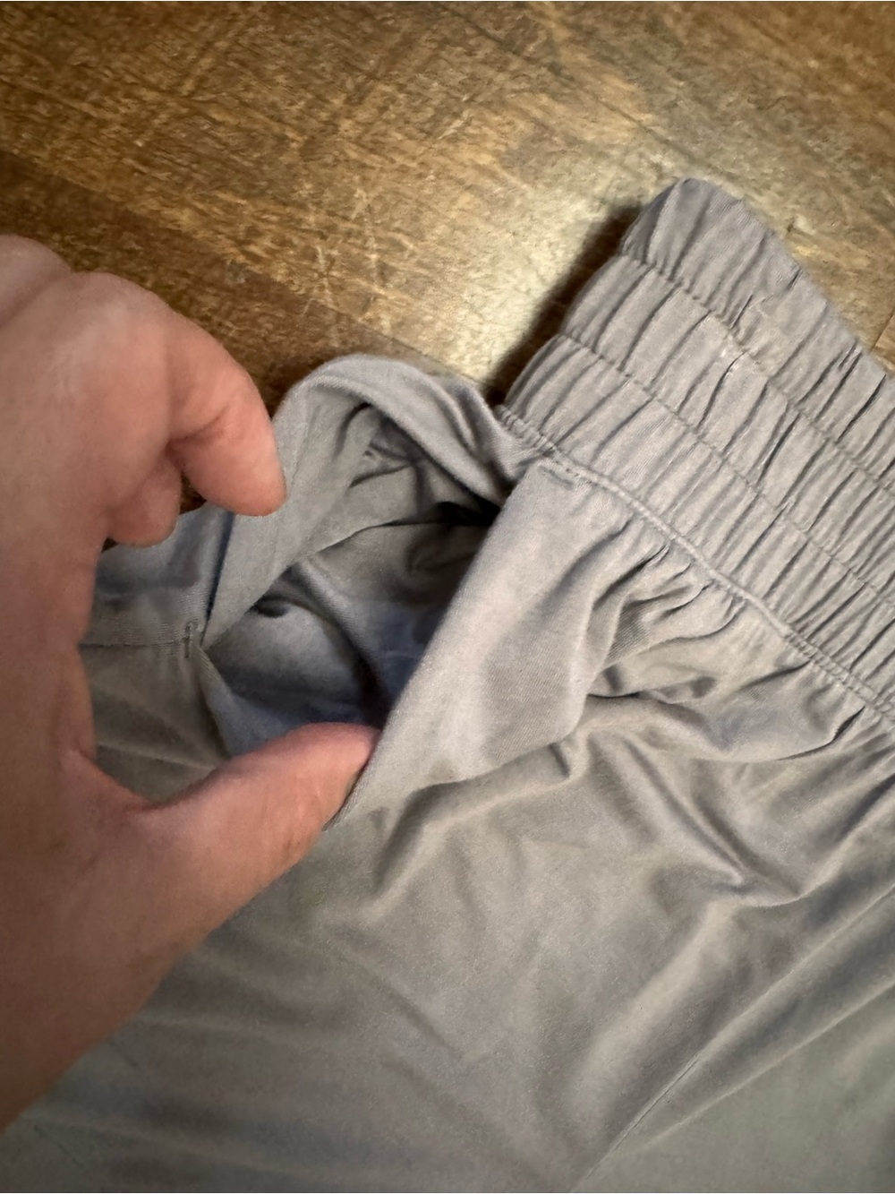 Rae Mode Lounge Set Medium Gray Soft Rayon Tank & Shorts 2 Piece Pajamas Pockets - Picture 6 of 9